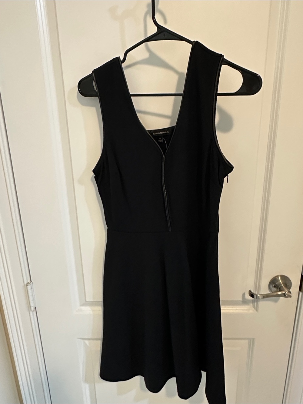 Banana Republic Black Sleeveless V-Neck Mini Dress
